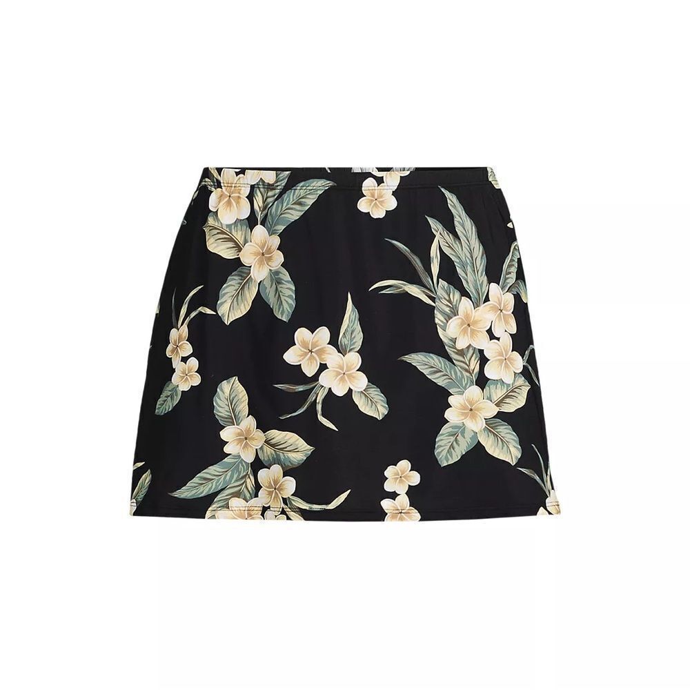 Land's End slender suit swim skirt bottom compression runs small plumeria 20W